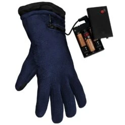 Unisex 1-Size Navy AA Heated Fleece Gloves -Work Gloves Shop actionheat heated gloves ah fgv aa 01 n 44 1000