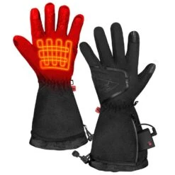 Men's Large/Extra-Large Black AA Heated Fleece Gloves 2.0 -Work Gloves Shop actionheat heated gloves ah fgv aa 2 m l xl 76 1000