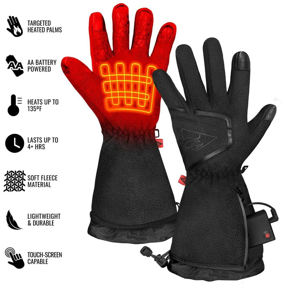 Men's Small/Medium Black AA Heated Fleece Gloves 2.0 6 Men's Small/Medium Black AA Heated Fleece Gloves 2.0 - Image 4