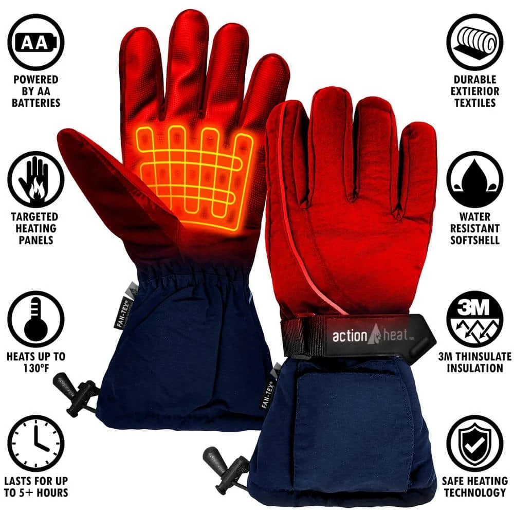 Men's 1-Size Navy AA Heated Snow Gloves 6 Men's 1-Size Navy AA Heated Snow Gloves - Image 4