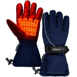 Men's 1-Size Navy AA Heated Snow Gloves 11 Men's 1-Size Navy AA Heated Snow Gloves -Work Gloves Shop actionheat heated gloves ah gv aa 1 m n 4f 1000