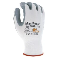 Maxi Foam Premium Unisex Large White Nitrile-Coated Grip Abrasion Resistant Outdoor And Work Gloves 12-Pack -Work Gloves Shop atg work gloves 34 800 l 66 1000