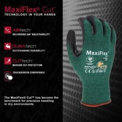 MaxiFlex Cut Men's Large Green ANSI 2 Abrasion Resistant Nitrile-Coated Work Gloves 19 MaxiFlex Cut Men's Large Green ANSI 2 Abrasion Resistant Nitrile-Coated Work Gloves -Work Gloves Shop atg work gloves 34 8443t lvpd30 fa 1000 1