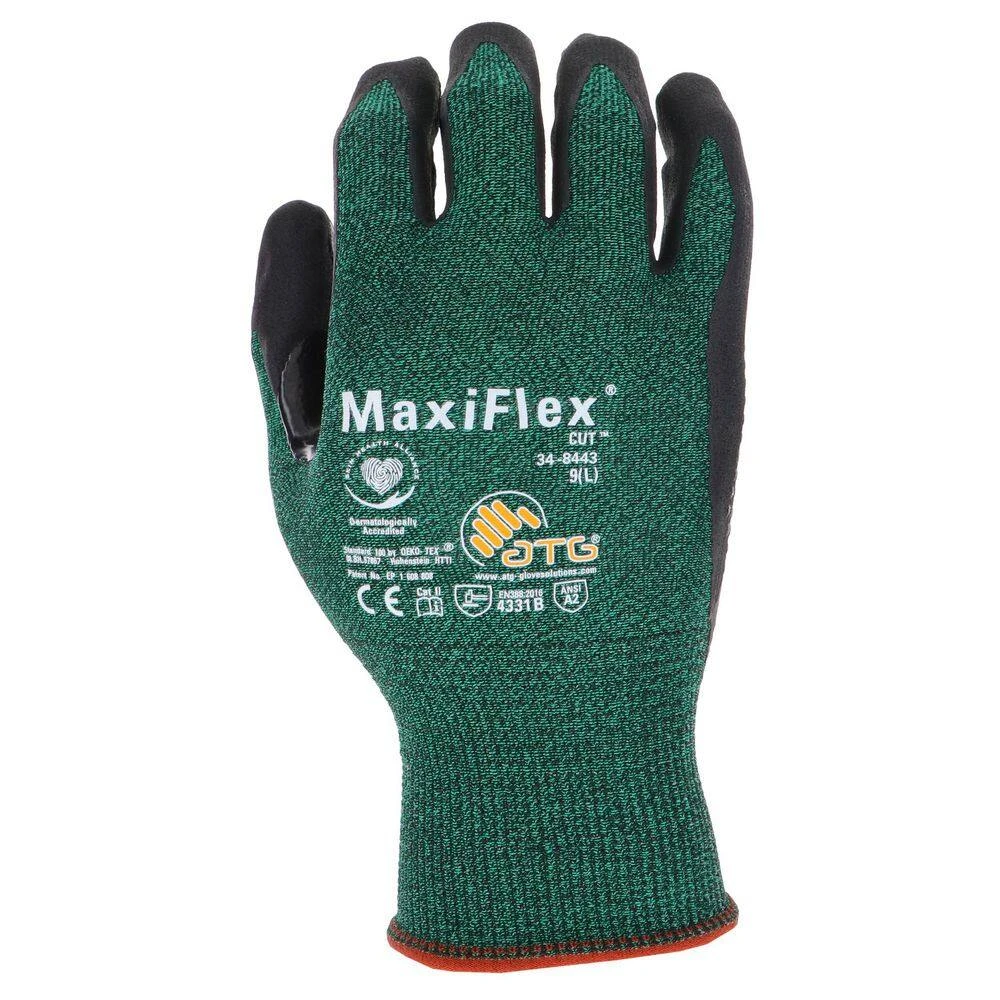 MaxiFlex Cut Men's Large Green ANSI 2 Abrasion Resistant Nitrile-Coated Work Gloves 8 MaxiFlex Cut Men's Large Green ANSI 2 Abrasion Resistant Nitrile-Coated Work Gloves - Image 6