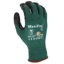 MaxiFlex Cut Men's Medium Green ANSI 2 Abrasion Resistant Nitrile-Coated Work Gloves -Work Gloves Shop atg work gloves 34 8443t mvpd30 c3 1000