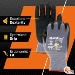MaxiFlex Ultimate Men's Large Gray Nitrile-Coated Work Gloves With Touchscreen Capability (12-Pack) -Work Gloves Shop atg work gloves 34 874 l 4f 1000