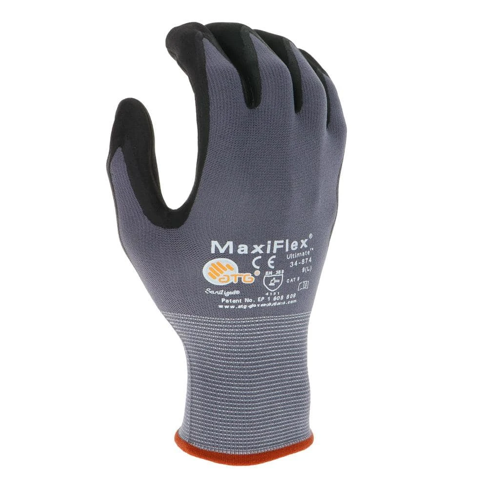 MaxiFlex Ultimate Men's Large Gray Nitrile Coated Outdoor And Work Gloves With Touchscreen Capability (3-Pack) 11 MaxiFlex Ultimate Men's Large Gray Nitrile Coated Outdoor And Work Gloves With Touchscreen Capability (3-Pack) - Image 9