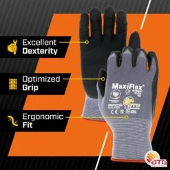 MaxiFlex Ultimate Men's Small Gray Nitrile Coated Outdoor And Work Gloves With Touchscreen Capability (12-Pack) -Work Gloves Shop atg work gloves 34 874 s 77 1000
