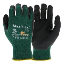 MaxiFlex Cut Men's X-Large Green ANSI 2 Premium Nitrile-Coated Outdoor And Work Gloves With Touchscreen (12-Pack) -Work Gloves Shop atg work gloves 34 8743 xl 44 1000