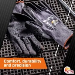 MaxiFlex Ultimate Men's X-Large Gray Nitrile Coated Work Gloves With Touchscreen Capability -Work Gloves Shop atg work gloves 34 874t xlvpd72 c3 1000