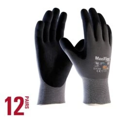 MaxiFlex Ultimate Men's Medium Gray Nitrile-Coated Outdoor And Work Gloves With AD-APT Hand Cooling Technology (12-Pack)