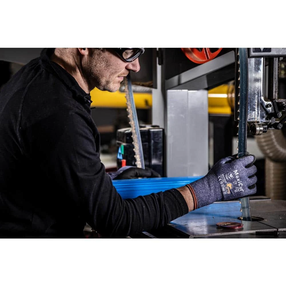 MaxiCut Ultra Men's Medium Blue ANSI 3-Premium Nitrile-Coated Grip Outdoor And Work Gloves With Touchscreen (12-Pack) 5 MaxiCut Ultra Men's Medium Blue ANSI 3-Premium Nitrile-Coated Grip Outdoor And Work Gloves With Touchscreen (12-Pack) - Image 3