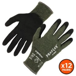 ProFlex 7042 Large - Green, Cut Resistant, Heat Resistant, Nitrile Coated, General Purpose Gloves (12-Pairs)