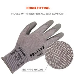 ProFlex 7024 Small Gray PU Coated Cut-Resistant Gloves (12-Pairs) -Work Gloves Shop ergodyne work gloves 10392 fa 1000