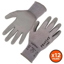 ProFlex 7024 Medium Gray PU Coated Cut-Resistant Gloves (12-Pairs)
