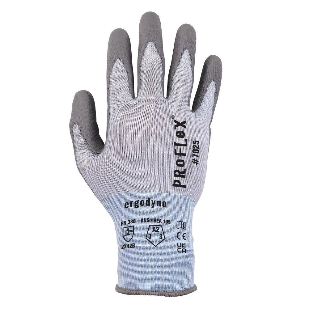ProFlex 7025 2XL Blue PU Coated Cut-Resistant Gloves (12-Pairs) 4 ProFlex 7025 2XL Blue PU Coated Cut-Resistant Gloves (12-Pairs) - Image 2