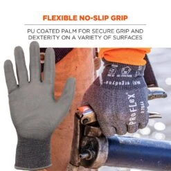 ProFlex 7043 2XL - Gray, Cut Resistant, Polyurethane Coated, General Purpose Gloves (12-Pairs) -Work Gloves Shop ergodyne work gloves 10486 1f 1000