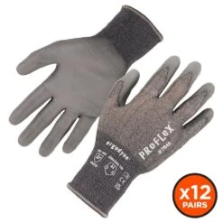 ProFlex 7043 2XL - Gray, Cut Resistant, Polyurethane Coated, General Purpose Gloves (12-Pairs)