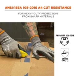 ProFlex 7043 Small - Gray, Cut Resistant, Nitrile Coated, General Purpose Gloves (12-Pairs) 14 ProFlex 7043 Small - Gray, Cut Resistant, Nitrile Coated, General Purpose Gloves (12-Pairs) -Work Gloves Shop ergodyne work gloves 10512 4f 1000