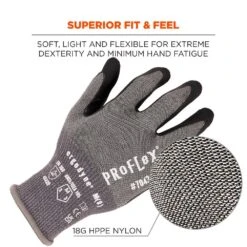 ProFlex 7043 Medium - Gray, Cut Resistant, Nitrile Coated, General Purpose Gloves (12-Pairs) -Work Gloves Shop ergodyne work gloves 10513 44 1000