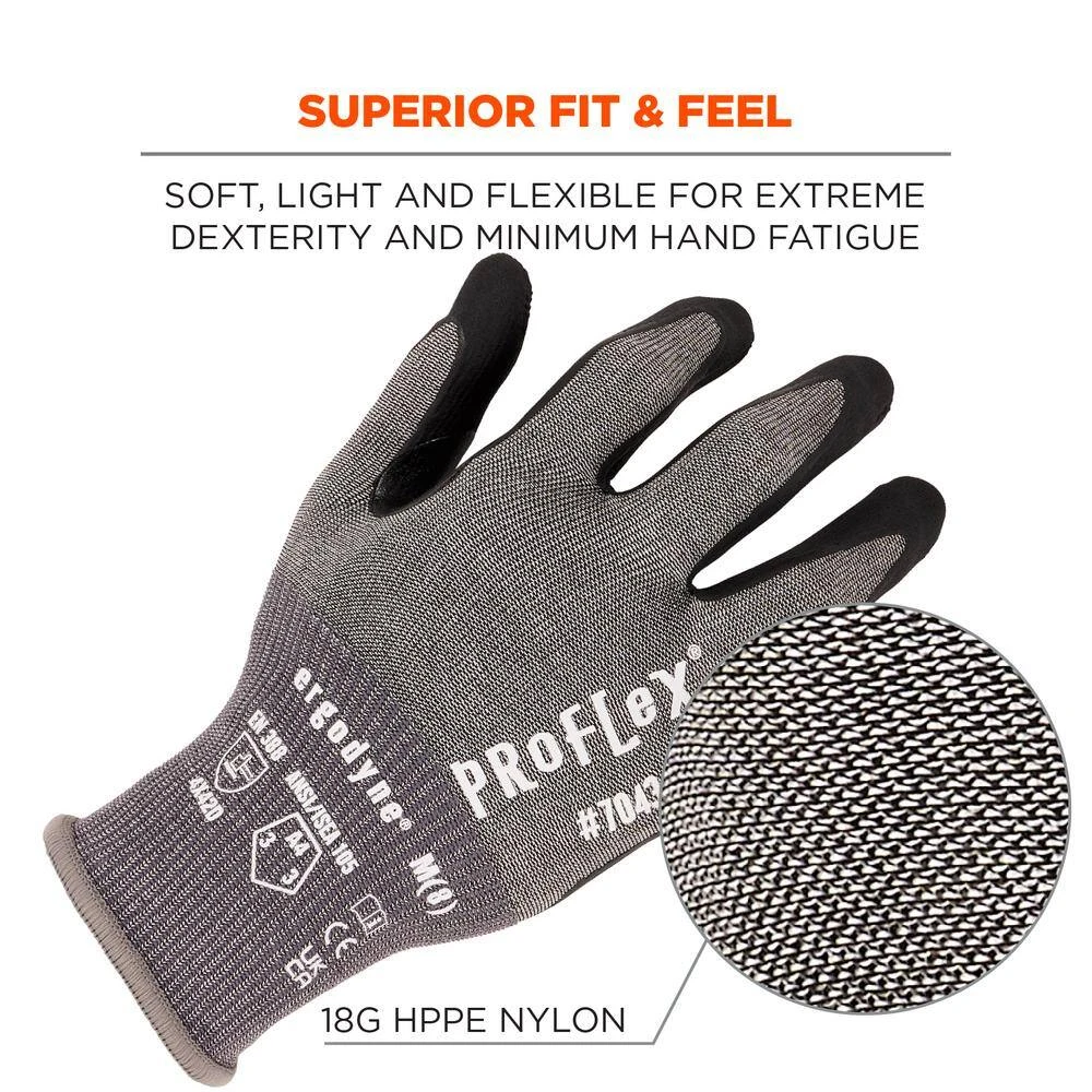 ProFlex 70432 Extra Large - Gray, Cut Resistant, Nitrile Coated, General Purpose Gloves (12-Pairs) 9 ProFlex 70432 Extra Large - Gray, Cut Resistant, Nitrile Coated, General Purpose Gloves (12-Pairs) - Image 7