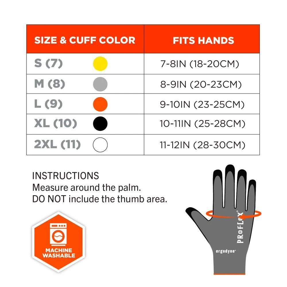 ProFlex 70432 Extra Large - Gray, Cut Resistant, Nitrile Coated, General Purpose Gloves (12-Pairs) 10 ProFlex 70432 Extra Large - Gray, Cut Resistant, Nitrile Coated, General Purpose Gloves (12-Pairs) - Image 8