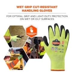 ProFlex 7021 2XL Hi-Vis Nitrile Coated Cut-Resistant Gloves (144-Pairs) -Work Gloves Shop ergodyne work gloves 7021 4f 1000