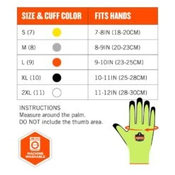 ProFlex 7022 Medium Hi-Vis Nitrile Coated Cut-Resistant Gloves (144-Pairs) -Work Gloves Shop ergodyne work gloves 7022 c3 1000 1