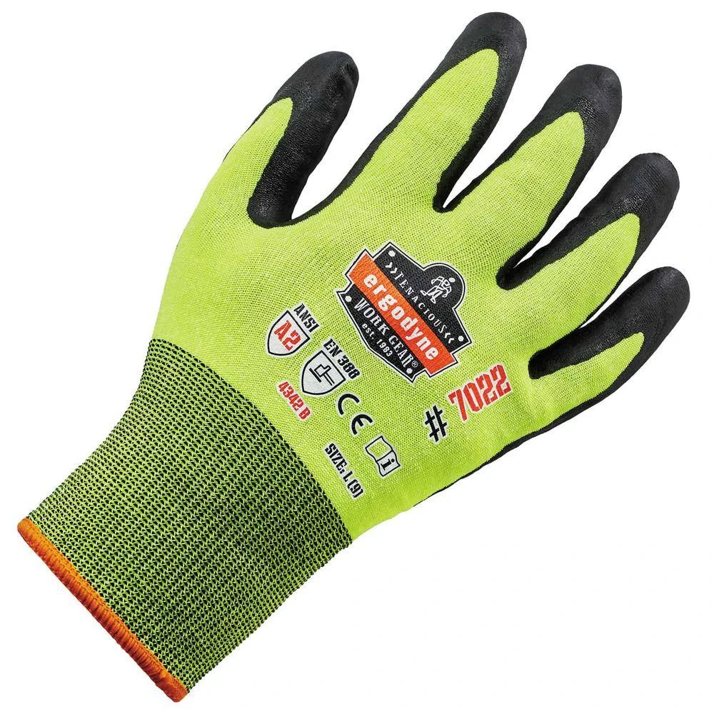 ProFlex Large Lime Hi-Vis Nitrile-Coated Cut-Resistant Gloves A2 DSX, Dry Grip 4 ProFlex Large Lime Hi-Vis Nitrile-Coated Cut-Resistant Gloves A2 DSX, Dry Grip - Image 2