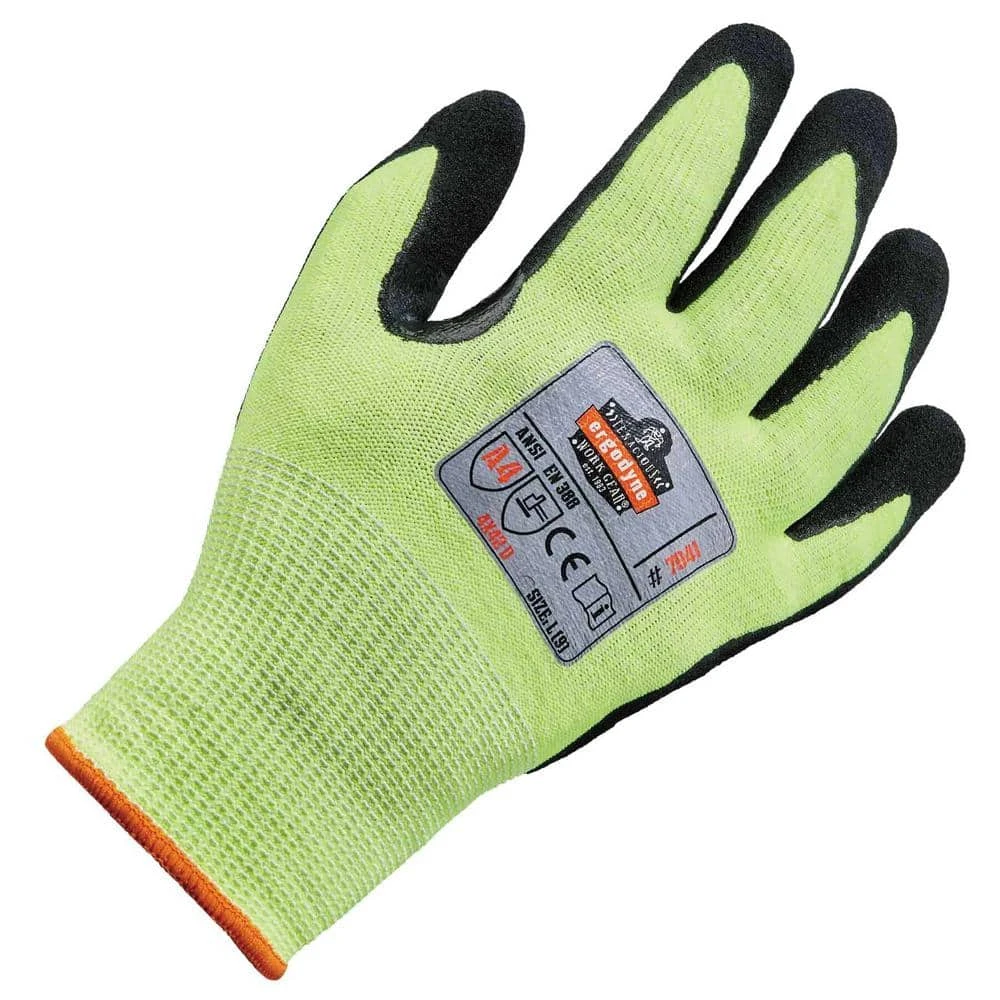 ProFlex Small Lime Hi-Vis Nitrile-Coated Level 4-Cut Gloves 4 ProFlex Small Lime Hi-Vis Nitrile-Coated Level 4-Cut Gloves - Image 2