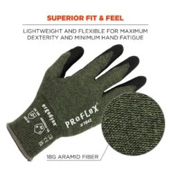 ProFlex 7042 Small-Green, Cut Resistant, Heat Resistant, Nitrile Coated, General Purpose Gloves (12-Pairs) -Work Gloves Shop ergodyne work gloves 7042 44 1000