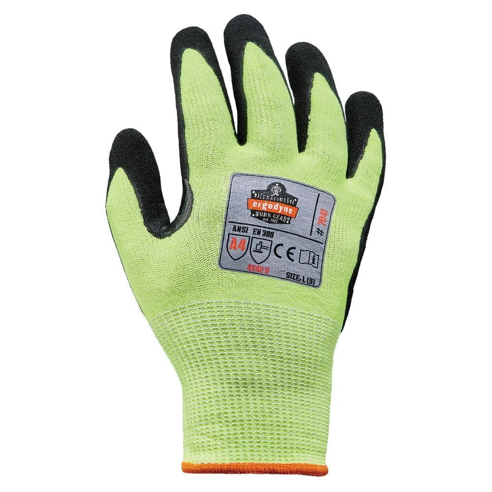 ProFlex 7141 Small Lime Hi-Vis Cut-Resistant Nitrile Coated General Purpose Gloves (72-Pairs) 4 ProFlex 7141 Small Lime Hi-Vis Cut-Resistant Nitrile Coated General Purpose Gloves (72-Pairs) - Image 2