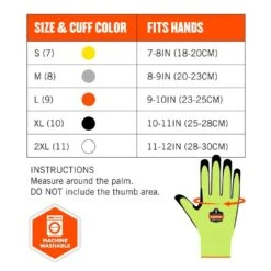 ProFlex 7141 Large Lime Hi-Vis Cut-Resistant Nitrile Coated General Purpose Gloves (72-Pairs) -Work Gloves Shop ergodyne work gloves 7141 fa 1000
