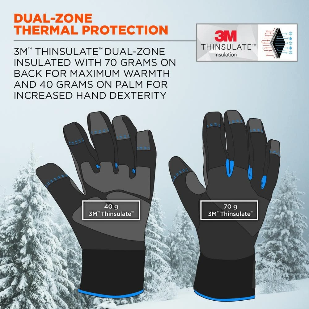 ProFlex 817 X-Large Black Reinforced Winter Work Gloves 6 ProFlex 817 X-Large Black Reinforced Winter Work Gloves - Image 4