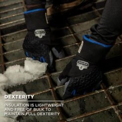 ProFlex 817WP Medium Black Reinforced Thermal Waterproof Utility Gloves -Work Gloves Shop ergodyne work gloves 817wp 44 1000 2