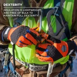 ProFlex 818WP Large Orange Performance Thermal Waterproof Utility Gloves -Work Gloves Shop ergodyne work gloves 818wp fa 1000