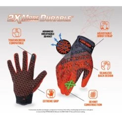 Medium Dura-Knit Work Gloves (2-Pack) -Work Gloves Shop firm grip work gloves 34296 1f 1000