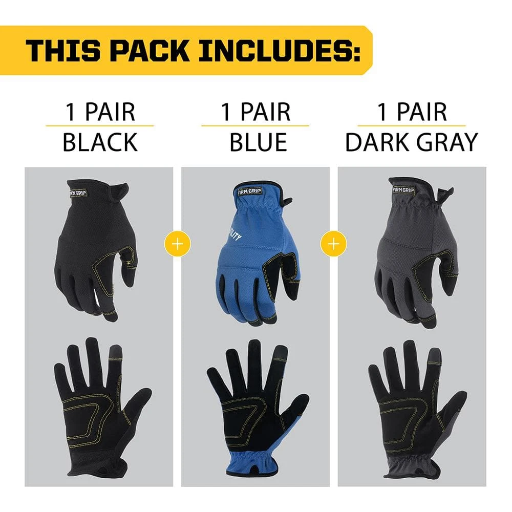 X-Large Utility Work Gloves (3 Pack ) 6 X-Large Utility Work Gloves (3 Pack ) - Image 4