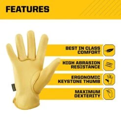 X-Large Full Grain Deerskin Gloves -Work Gloves Shop firm grip work gloves 5138 06 4f 1000