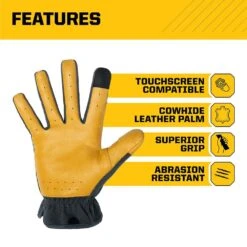 Large Duck Canvas Hybrid Leather Work Gloves -Work Gloves Shop firm grip work gloves 56327 010 4f 1000