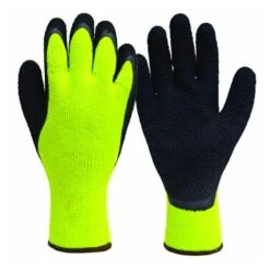 Winter High Visibility Large Thermal Latex Coated Gloves