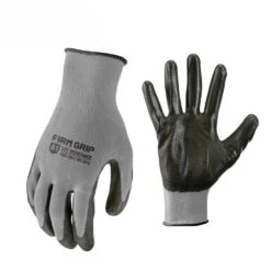 Large Nitrile Coated Work Gloves With Reusable Bucket (25-Pack) -Work Gloves Shop firm grip work gloves 61372 80 4f 1000