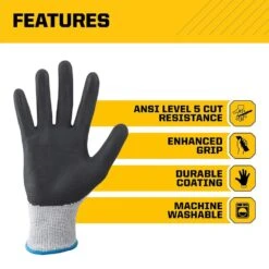 Large ANSI A5 Cut Resistant Work Gloves -Work Gloves Shop firm grip work gloves 63842 06 4f 1000