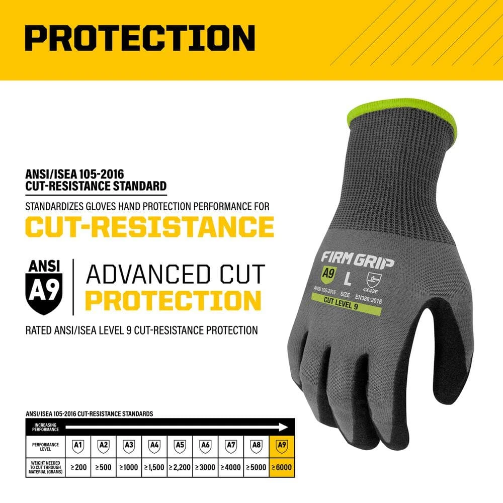 Large Precision Grip ANSI A9 Cut Resistant Work Gloves 6 Large Precision Grip ANSI A9 Cut Resistant Work Gloves - Image 4
