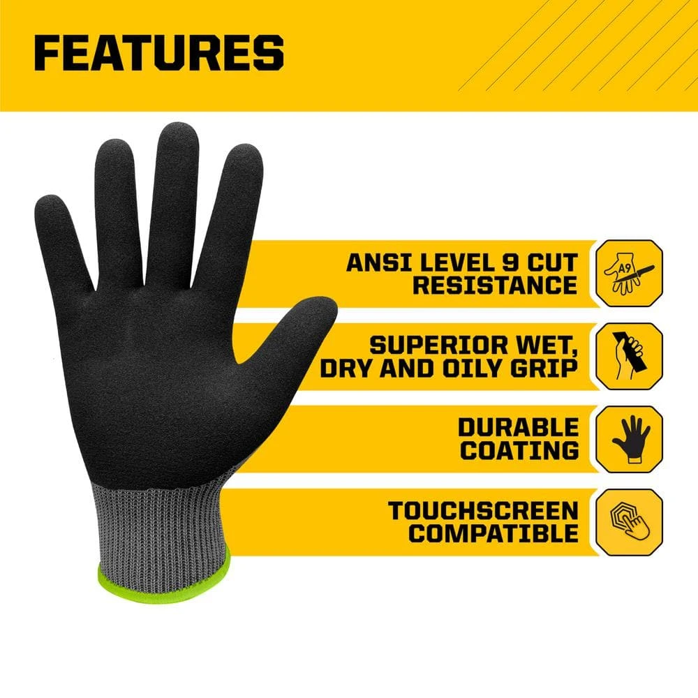 Large Precision Grip ANSI A9 Cut Resistant Work Gloves 5 Large Precision Grip ANSI A9 Cut Resistant Work Gloves - Image 3