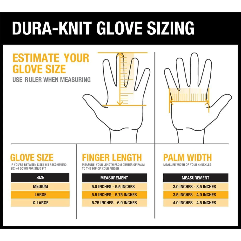 Medium Dura-Knit Work Gloves 4 Medium Dura-Knit Work Gloves - Image 2