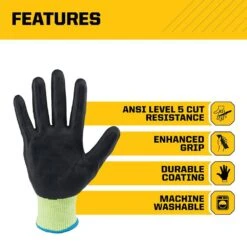 Large ANSI A5 Cut Resistant Gloves -Work Gloves Shop firm grip work gloves 79007 06 4f 1000