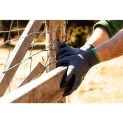 Seamless Knit Nylon Nitrile Large Black Form Coated Work Gloves (6-Pair) -Work Gloves Shop g f products work gloves 15196l 44 1000