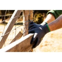 Large Black Seamless Nylon Knit Nitrile Coated Work Gloves, Garden Gloves (12-Pair Pack) -Work Gloves Shop g f products work gloves 1519l 12 1f 1000