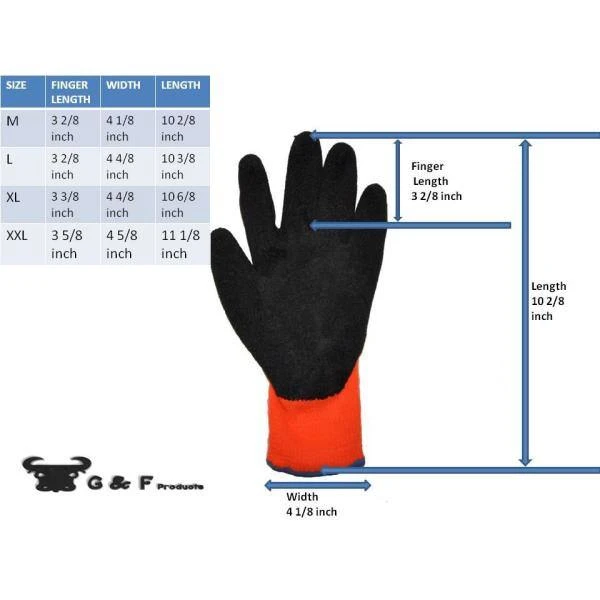 Winter Grip Medium Master Heavy Textured High Visibility Latex Coated Gloves 7 Winter Grip Medium Master Heavy Textured High Visibility Latex Coated Gloves - Image 5